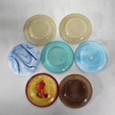 Lot of 7 Mosser Glass Mini Clown Plates | All the World Loves a Clown