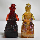 Lot of 3 Mosser Glass: Performer Clown Figurines