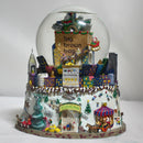 Bloomingdales: Big Brown Bag Glitter Tree Musical Snowglobe
