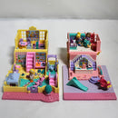 Lot of 2 Polly Pocket: Mini Playsets | Toy Shop & Nursery School