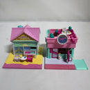 Lot of 2 Polly Pocket: Mini Playsets | Burger Drive-In & Beach Café