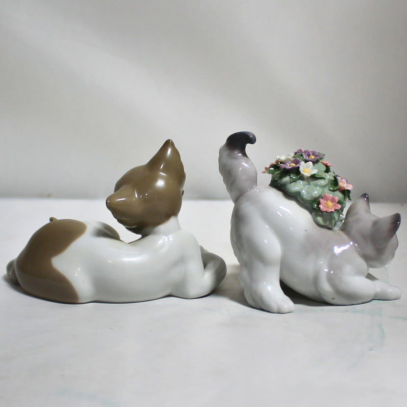 Lot of 2 Lladro Figurines: Surprised Kitten & Secret Spot | Please Read