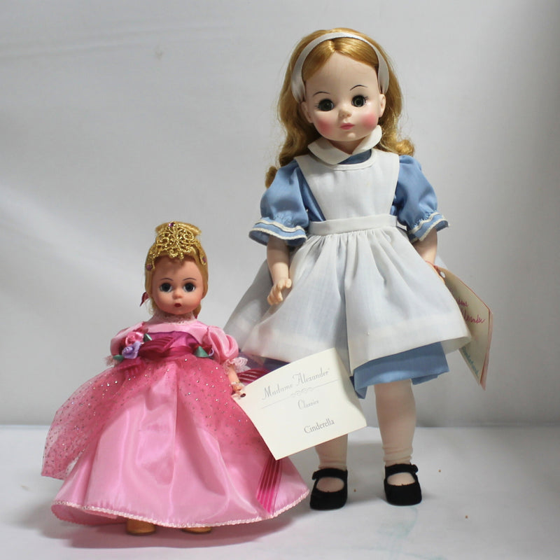 Lot of 2 Madame Alexander Dolls: Alice 1552 & Cinderella 13400