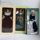 Lot of 3 Barbie Dolls: Holiday Sensation, Sentimental Valentine & Winter Velvet