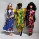 Lot of 3 Barbie Dolls: Norwegian 14450, Ghanian 15303 & Chinese 11180