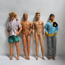 Lot of 4 Ken Dolls: 1983, Two 1968's & 2015