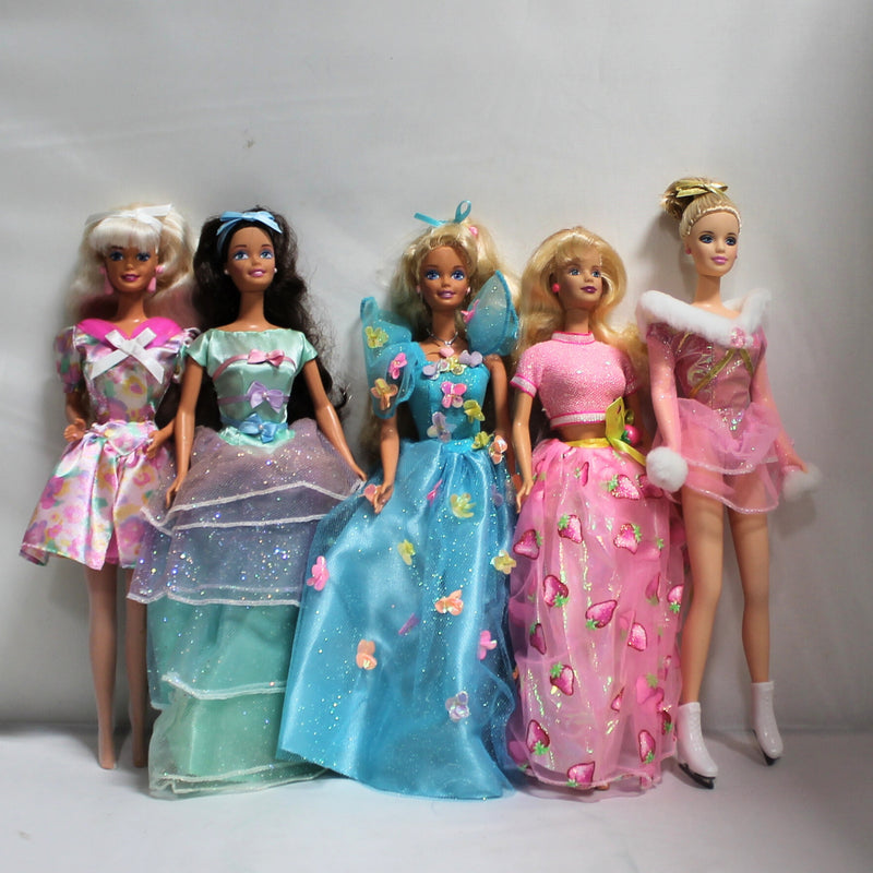 Lot of Barbies: Strawberry Shortcake, Songbird, Spring Tea, Candies
