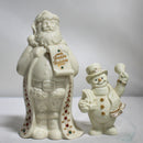 Lot of 2 Lenox: Santa's List & Snowman Figurines
