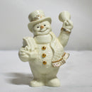Lot of 2 Lenox: Santa's List & Snowman Figurines