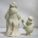 Lot of 2 Lenox: Santa's List & Snowman Figurines