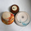 Lot of 3 Nemadji: Pottery Vase, Moon Pot & Bowl