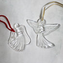 Lot of 5 Waterford Ornaments: Crystal Angels