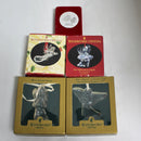 Lot of 5 Waterford Ornaments: Crystal Angels
