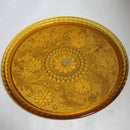 Tiara: Amber Glass Plate, Glasses & Decanter
