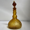 Tiara: Amber Glass Plate, Glasses & Decanter