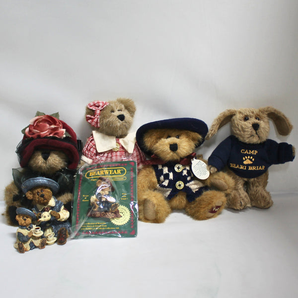 Lot of 6 Boyds Bears: Teddy Bears, Figurine & Bear Pin