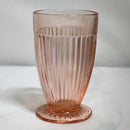 Lot of 4 Anchor Hocking: Queen Mary Pink Footed Timblers