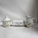 Lot of 3 Pfaltzgraff: Winterberry Creamer, Sugar Jar & Butter Dish