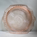 Lot of 4 anchor Hocking: 2 Glass bowls, Cake Platter & Pedestal