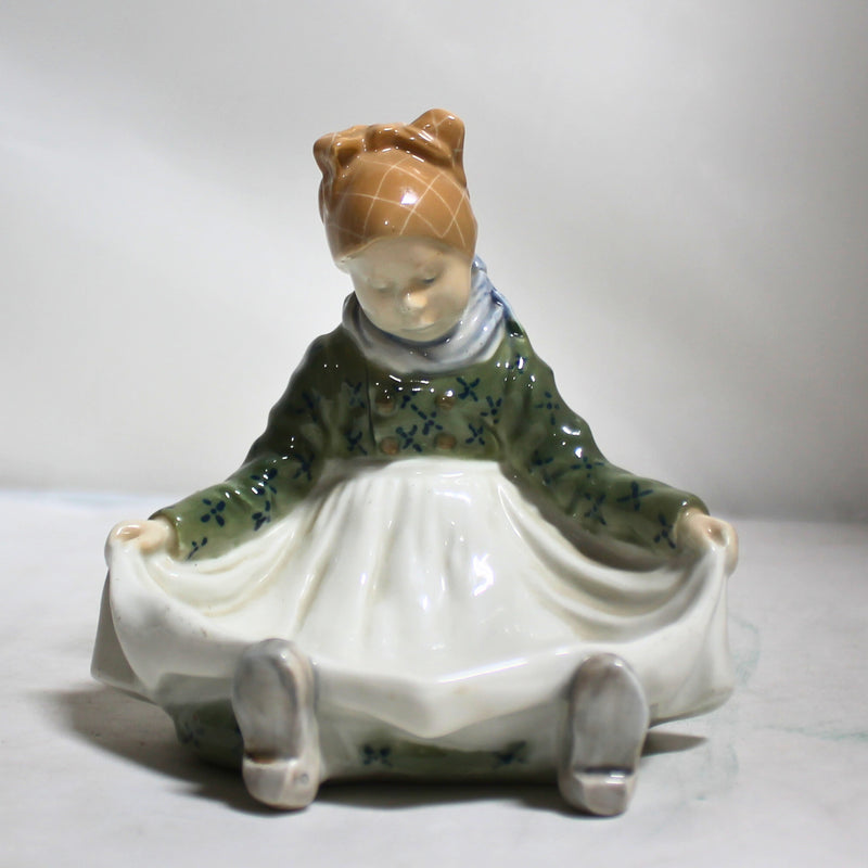Royal Copenhagen: 1315 Amager Girl Figurine | Signed