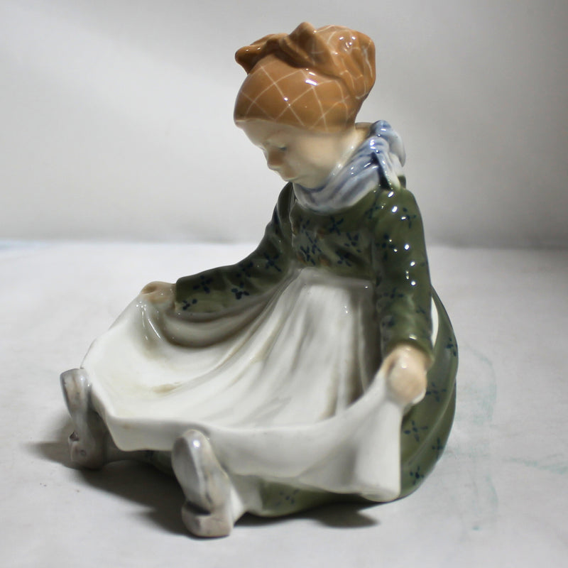 Royal Copenhagen: 1315 Amager Girl Figurine | Signed