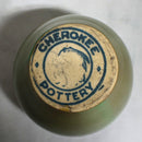 Cherokee Pottery: Drip Green Glaze Vase