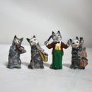 Lot of 4 Dresden: Porcelain Cat Figurines