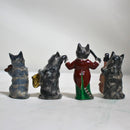 Lot of 4 Dresden: Porcelain Cat Figurines