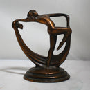 Art Deco Bronzed Metal Female Dancer Figurine