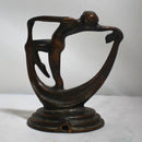 Art Deco Bronzed Metal Female Dancer Figurine