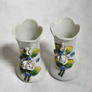 Lot of 2 Elfinware: Porcelain Decorative Rosebud Vases