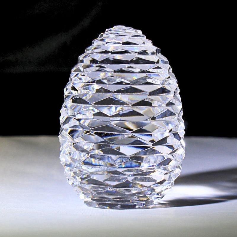 Crystal Faceted Egg Paperweight