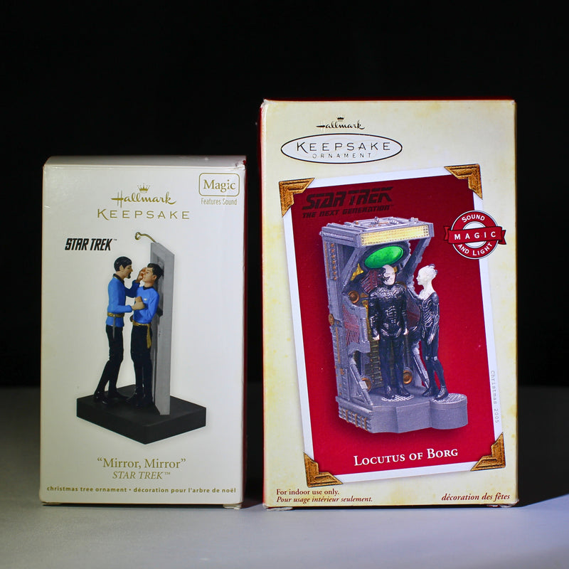 Star Trek "Mirror, Mirror" and "Locutus of Borg" Hallmark Ornament