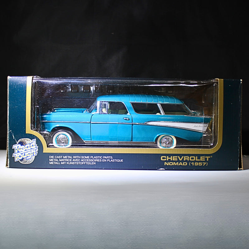 Road Tough Diecast Collection 1:18 Scale Teal 1957 Chevrolet Nomad Wagon