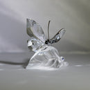 Swarovski Silver Crystal Butterfly on Leaf | Non-mint | Reglued antenna