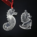 Lot of 2: Waterford Crystal Seahorse Ornament