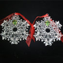 Lot of 2: Waterford Crystal Snow Crystals Ornament | Mint condition
