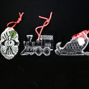 Lot of 3: Waterford Crystal Train, Sleigh, Songs of Christmas Joy to the World