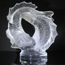 Lalique Crystal 2 Koi Fish Figure | Broken tail