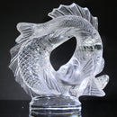 Lalique Crystal 2 Koi Fish Figure | Broken tail