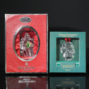 Lot of 2: Waterford Crystal Marquis Santa Ornament, 2006 St. Nicholas 1st Ed.