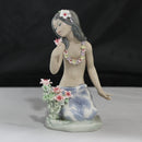 Vintage Lladro 'In a Tropical Garden' Figurine | Broken flowers