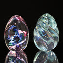 OBG 1993 Iridescent Swirled Twist Crystal Egg | No Box
