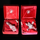 Lot of 3: Waterford Crystal Ten Lords a Leaping, Nine ladies Dancing Ornaments