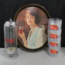 Coco-Cola Tray, Staw Holder, Glasses | Non-mint