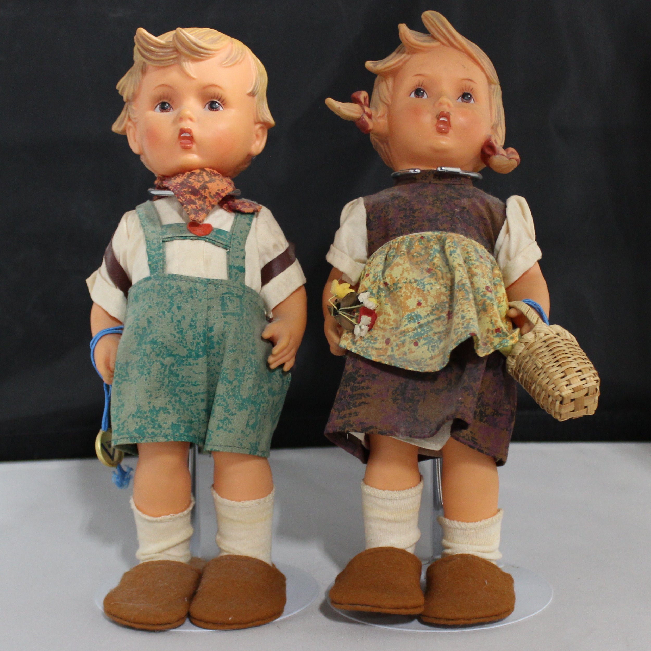 Lot of 2: 12" Hummel Plastic Dolls Schoolboy  + Unknown