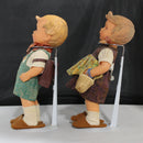 Lot of 2: 12" Hummel Plastic Dolls Schoolboy  + Unknown