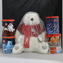 Lot of 5: 4 Coca-Cola Tins w/ Coke Puzzle Inside + Coca-Cola Plush Bear