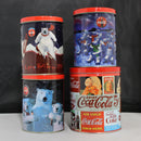 Lot of 5: 4 Coca-Cola Tins w/ Coke Puzzle Inside + Coca-Cola Plush Bear