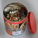 Lot of 5: 4 Coca-Cola Tins w/ Coke Puzzle Inside + Coca-Cola Plush Bear
